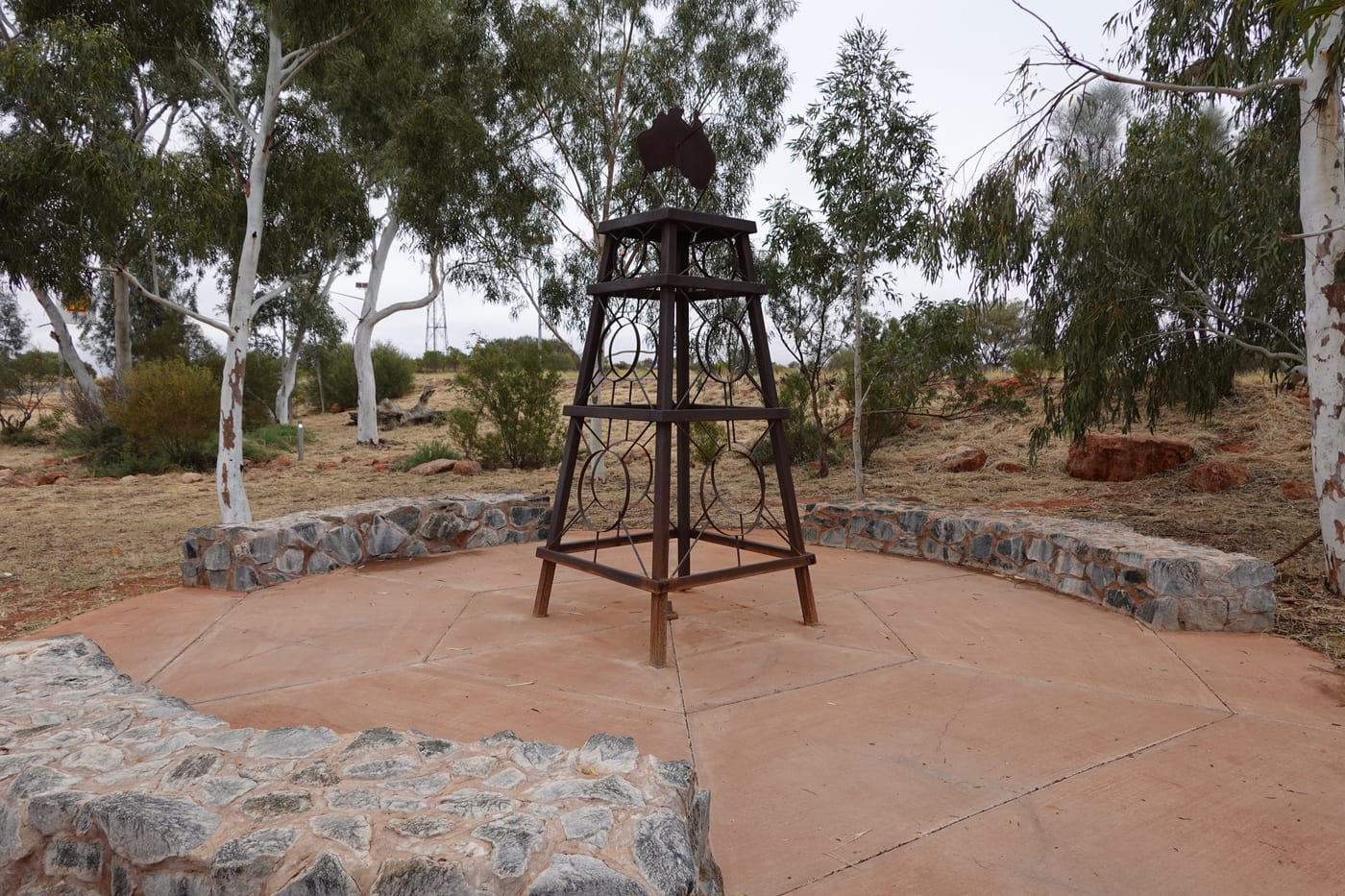 Centre of Australia cast-iron monument.