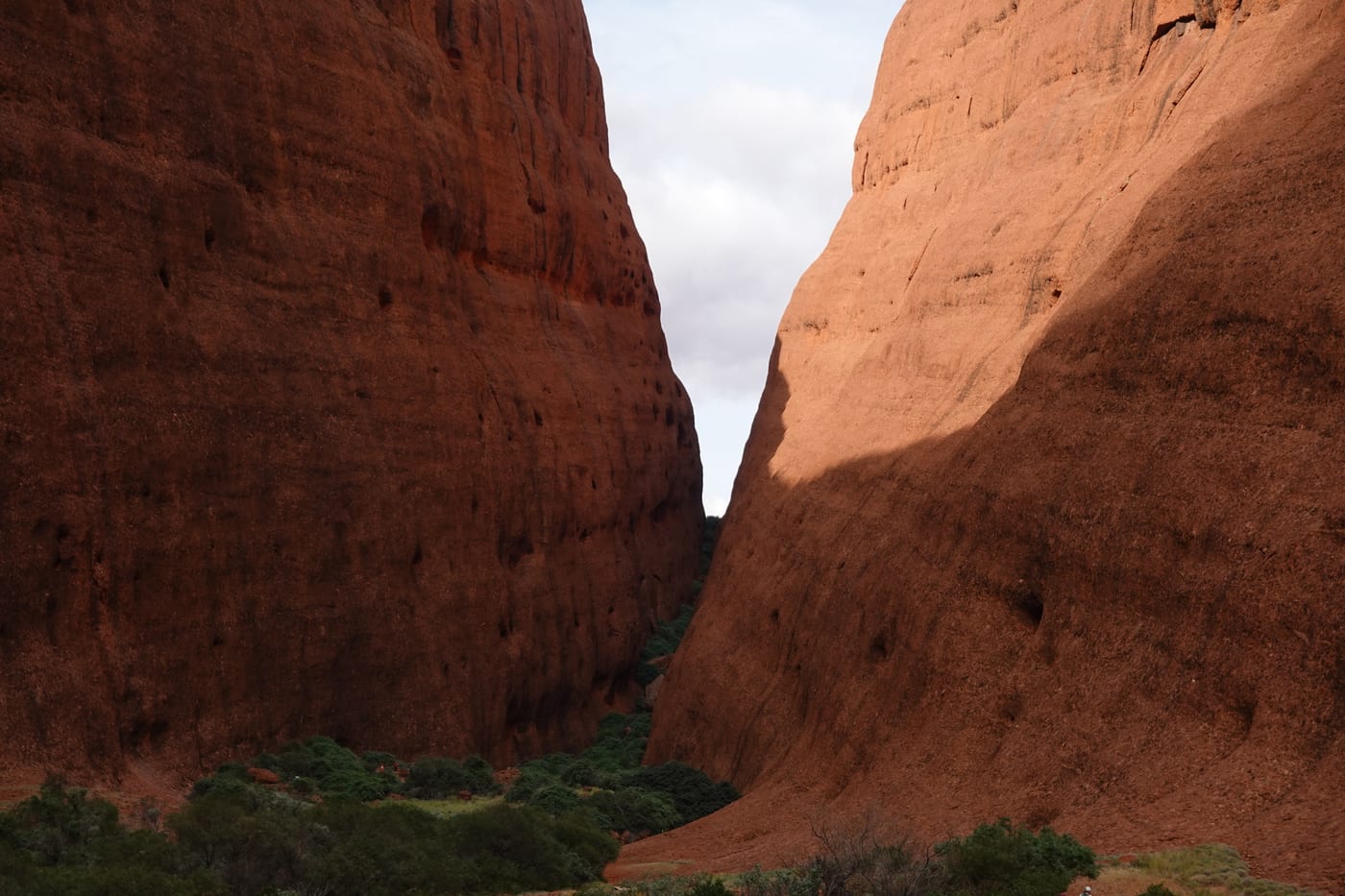 Narrow gap between two Kata Tjuta domes.
