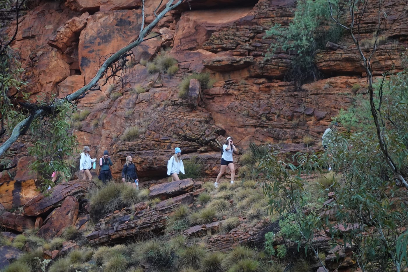 Hikers near the Garden of Eden.