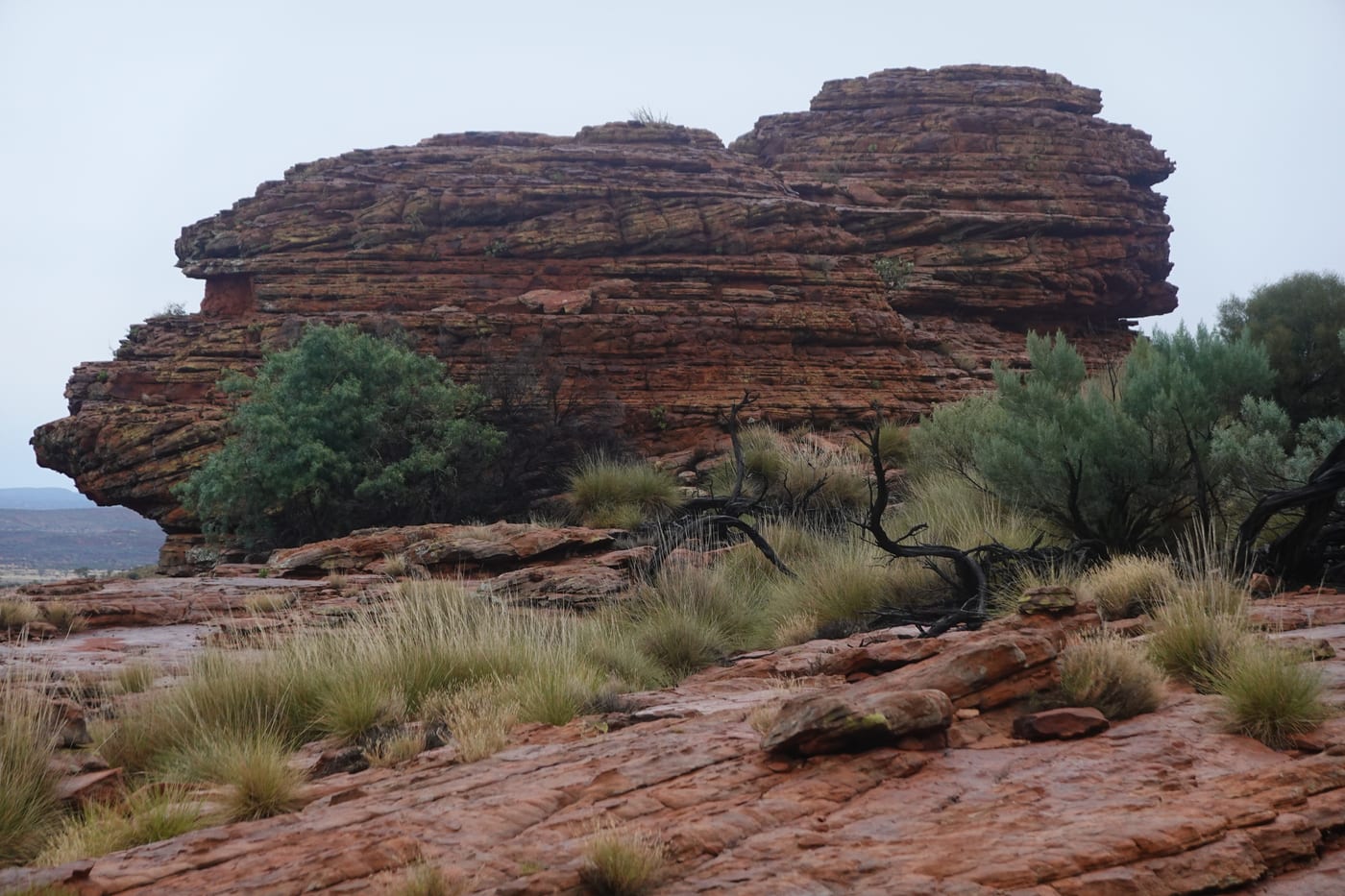 Mushroom-shaped eroded rock formation.