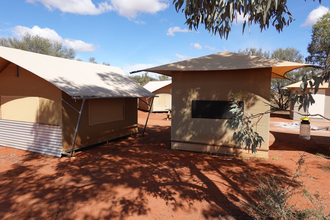 Yulara eco tents, close.
