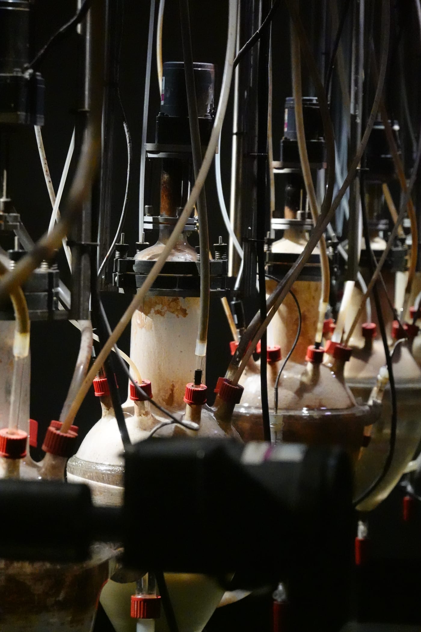 Backside of Cloaca tubes and pumps.