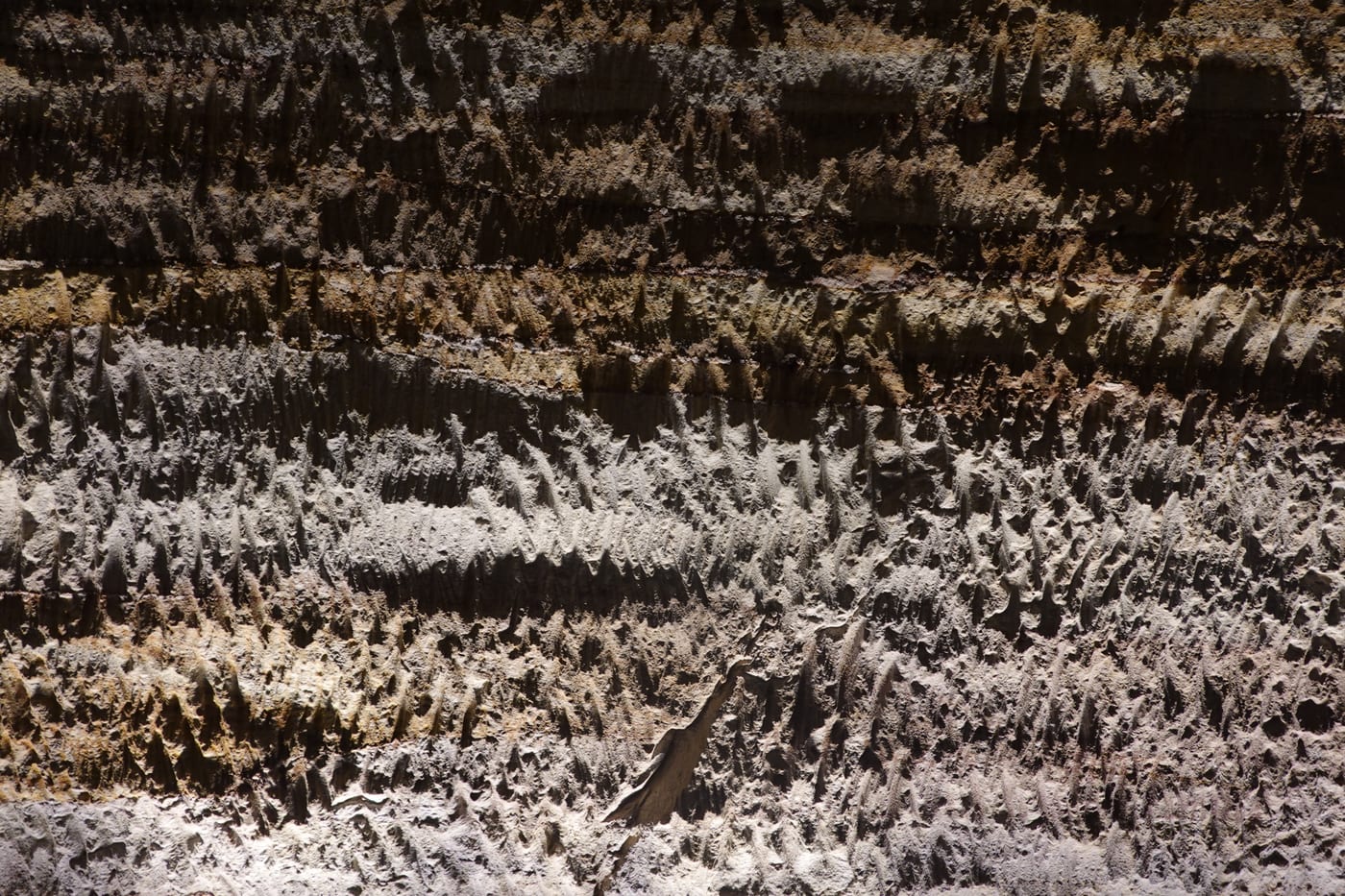 Wall of rock inside MONA.